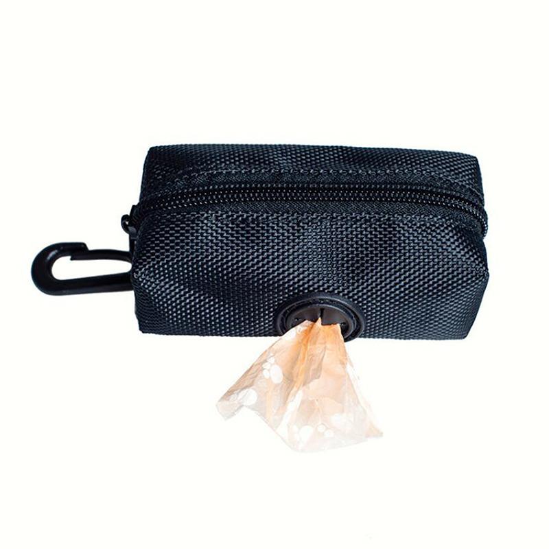 

Dog Poop Bag Storage Solid Color Workmanship Large Space Convenient Portable Durable Practical Multifunctional Pet Garbage Bag чорний