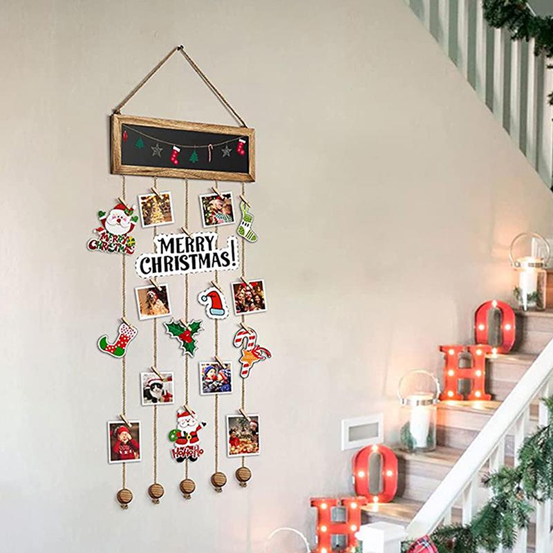 

1 Набор Настенный Органайзер для Фотографий Держатель для Фотографий Настенный Коллаж Рамка для Фотографий Органайзер с Клипсами Рамки для Декора коричневый