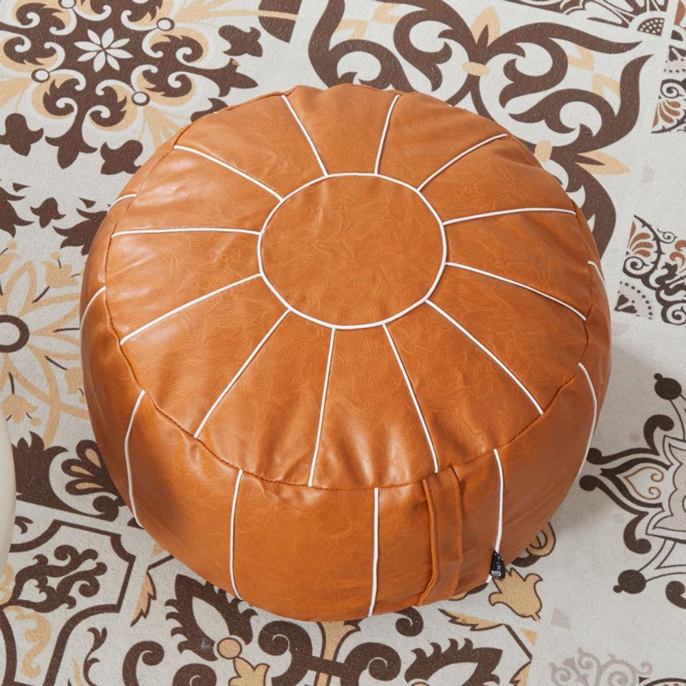 Kürbisförmiger Fußhocker Sitzsack Ungefüllte Pouf Kissenhülle Kleideraufbewahrungstaschen Fußstütze