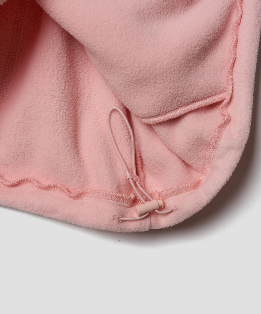 Ttudement Soft Fleece Half Zip-Up Pink