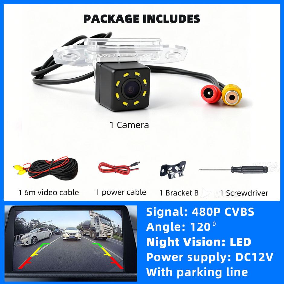 

Rear View Backup Camera License Plate Light Parking Safety Fits Volvo C30 C70 XC60 XC70 XC90 S40 S60 S80 V40 V50 V60 V70