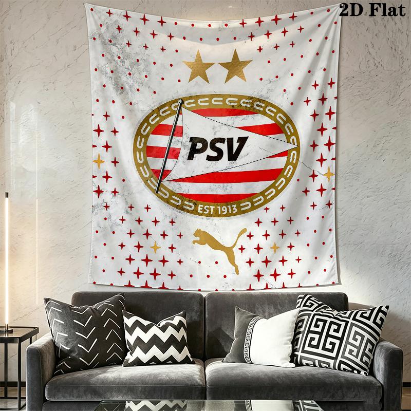 PSV Eindhoven Wall Tapestry Aesthetic Wall Hanging Printed Fabric Blanket Decorative Tapestries for Bedroom Living Room Home Decor