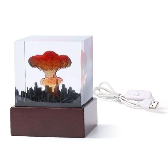 

3D лампа в виде гриба светодиодный ночник мягкое свечение мини размер USB 8 cm