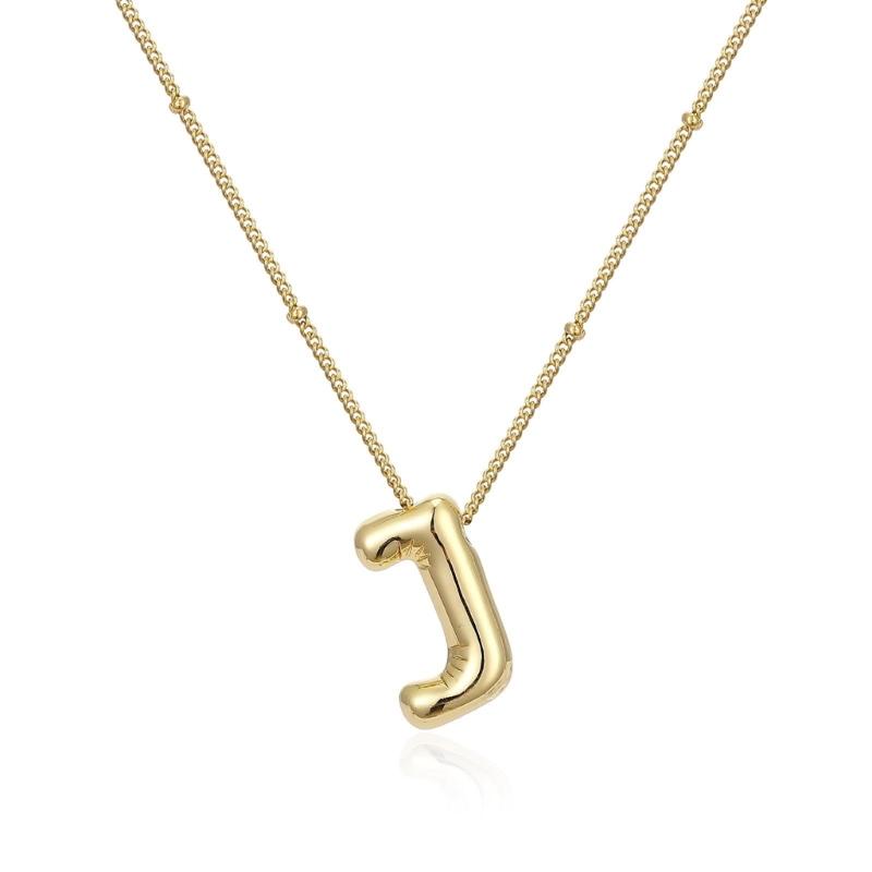 

Balloon Style Smooth Letter Necklace Adjustable Alloy Chain Suitable for Fashionable Youthful Women and Gift Giving