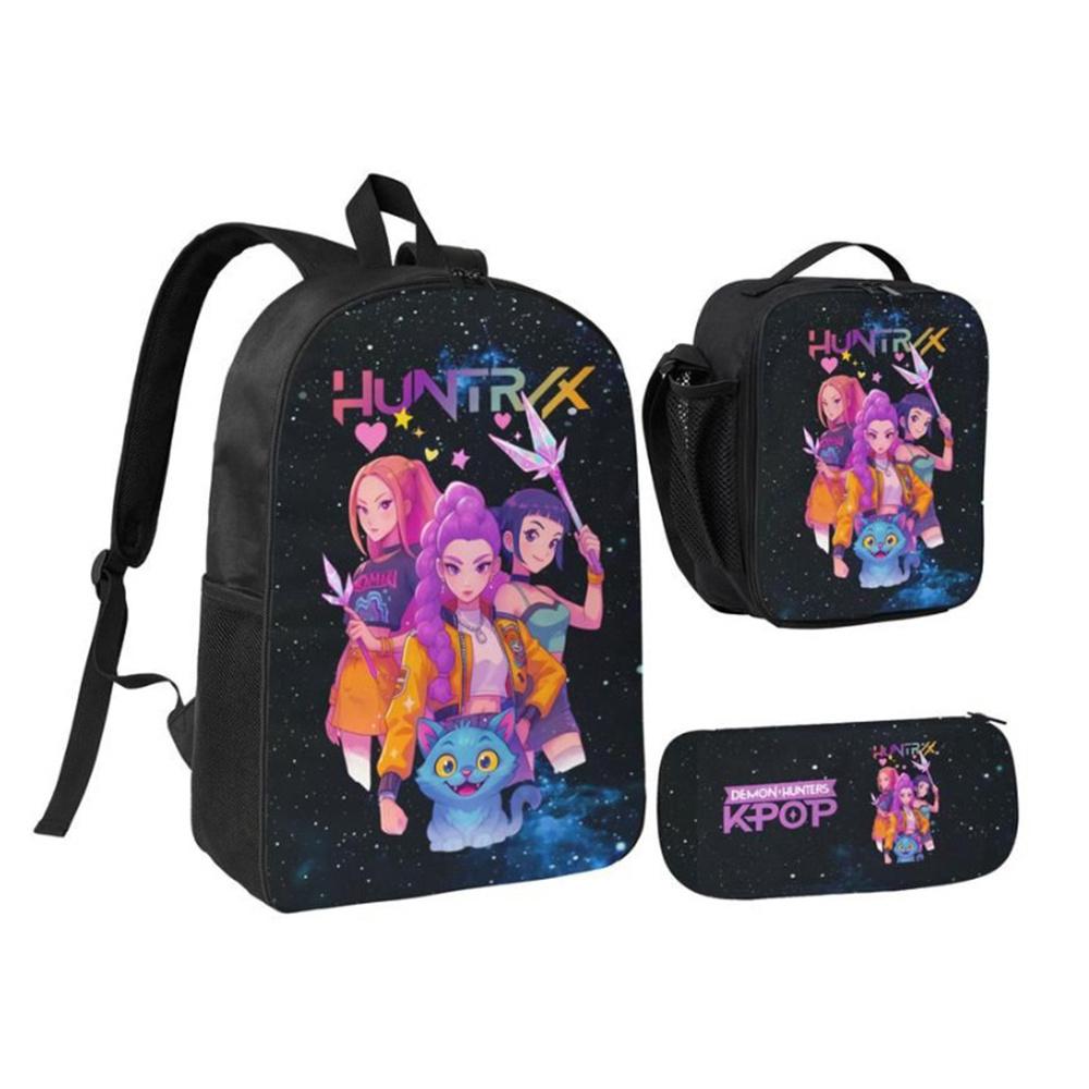 K-Pop Hunter Magic Girls New Children's Backpack DIY Customizable Unisex Student Bag Kindergarten Double Shoulder Cute Cartoon