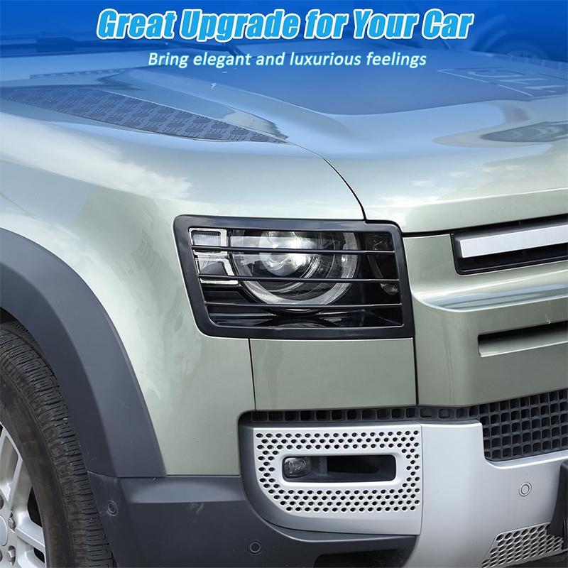 Stainless Car Headlight Lampshade Protection Net Cover Accessories For Land Rover Defender 90 110 130 2020-2025 Car Modification