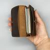 Short Crazy Horse Card Holder Bag Men's and Women's Business Card Holder Retro Leather Wallet Clip