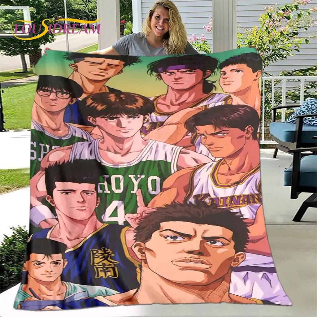 Slam Dunk Anime Karikatür Yumuşak Peluş Battaniye, Flanel Battaniye Atmak Battaniye Oturma Odası Yatak Odası Yatak Kanepe Piknik Örtüsü Bettdecke