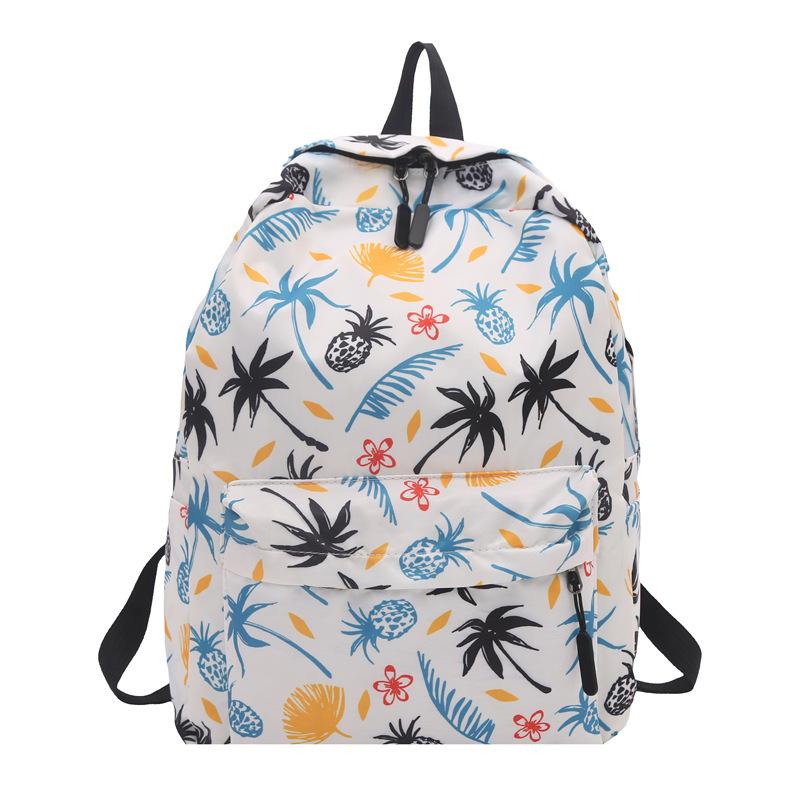 School bag female Mori junior high school girl backpack high school college student graffiti color matching lightweight backpack