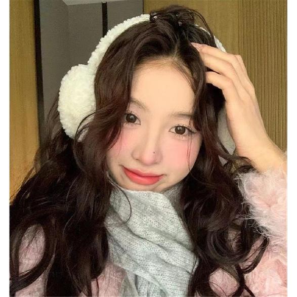 Cute Plush Headphones Winter Earmuffs Women's Warm Soft Ear Covers Imitation Cashmere Hair Band Fashion Earflap Outdoor Supplies