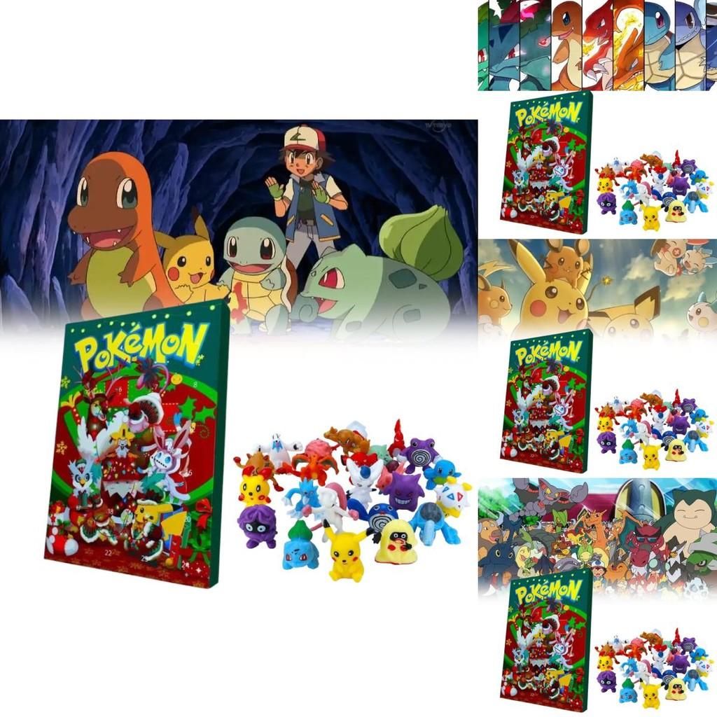 Pokemon Weihnachts-Countdown-Kalender mit 24 Plastikspielzeugen für Kinder und Sammler