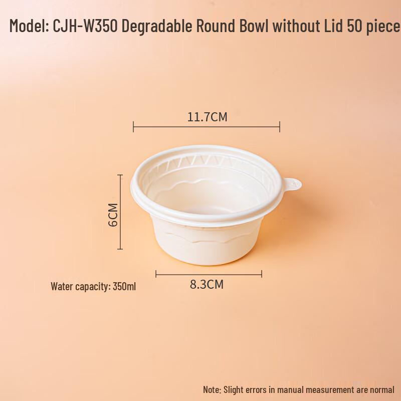 

Eco-Friendly Corn Starch Round Disposable Food Containers