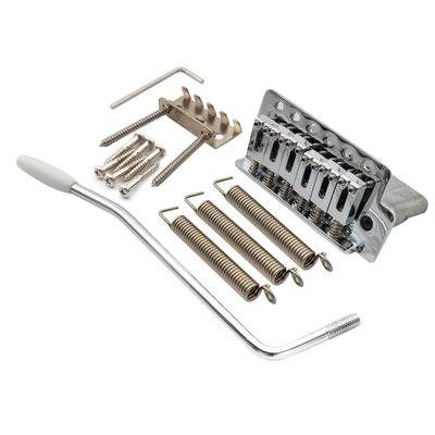 Musiclily Pro 10,5 mm Modernes 6-Punkt-Tremolo-Einheit Brücke mit 36 mm kurzem Block für Squier Stratocaster E-Gitarren, Chrom