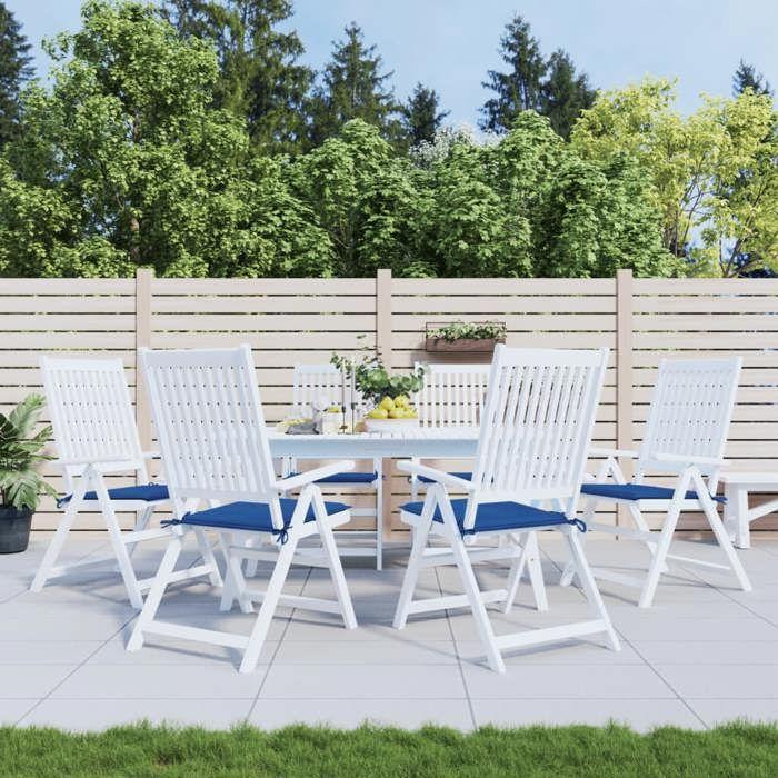 VidaXL Garden Chair Cushions 6 Pcs Royal Blue 50x50x3 Cm 314061