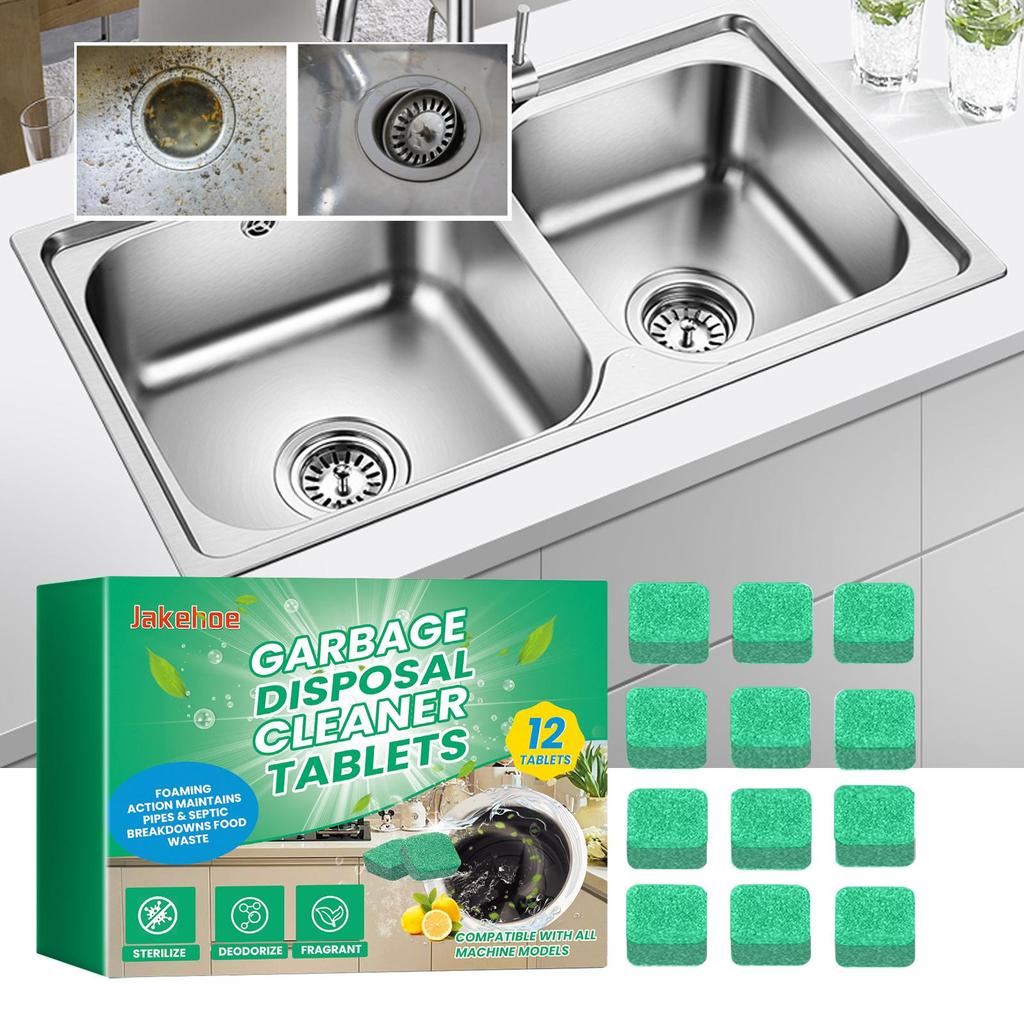 12 ks Čisticí blok na drtič odpadu Kuchyňský drtič zbytků Čisticí blok na potrubí