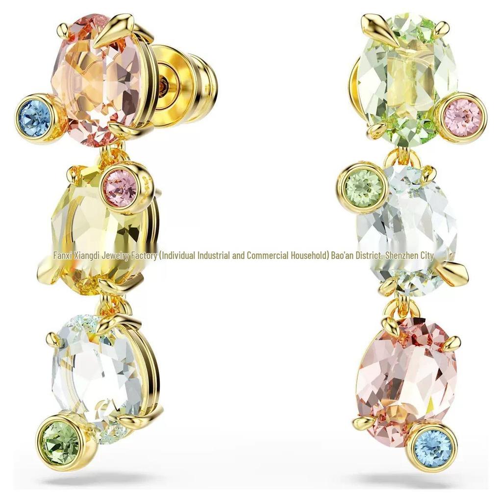 Idyllia Flower Dopamine Jewelry Set: Necklace, Bracelet, Earrings, Ring with Austria Crystals