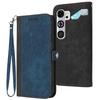 Side Buckle Double Fold Hand Strap Leather Phone Case