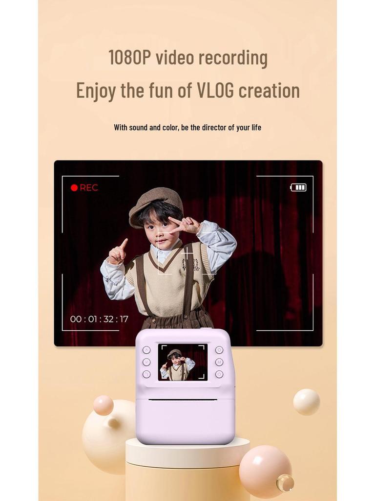 Dětská kreslená termotisková mini Polaroid kamera dárek