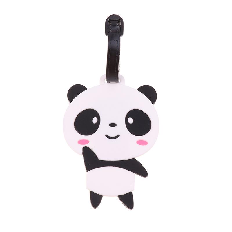 1Pc Luggage Tag Cute Corgi Panda Suitcase Portable Travel Label Accessories