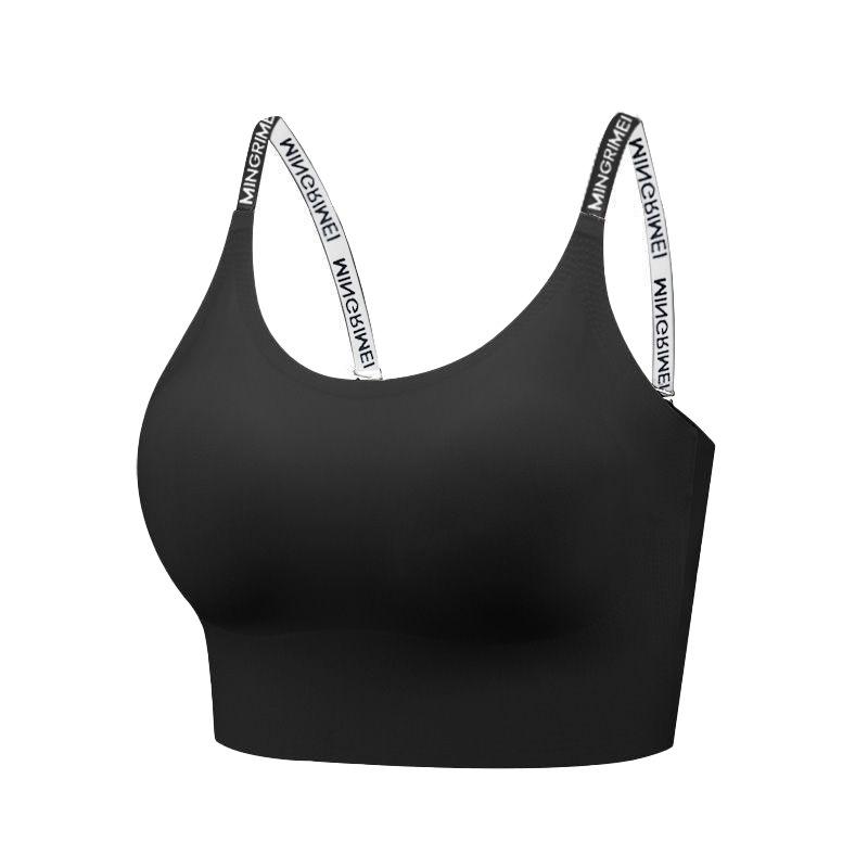 

Lulu Cloud-Feel Seamless Sports Bra: Shockproof, Breathable, Versatile with Letter Strap - Perfect for Yoga & Fitness. XL