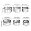 3pcs/set Rust-proof Round Biscuit Cutters Silver Dumpling Skin Cutting Mould  Cookie