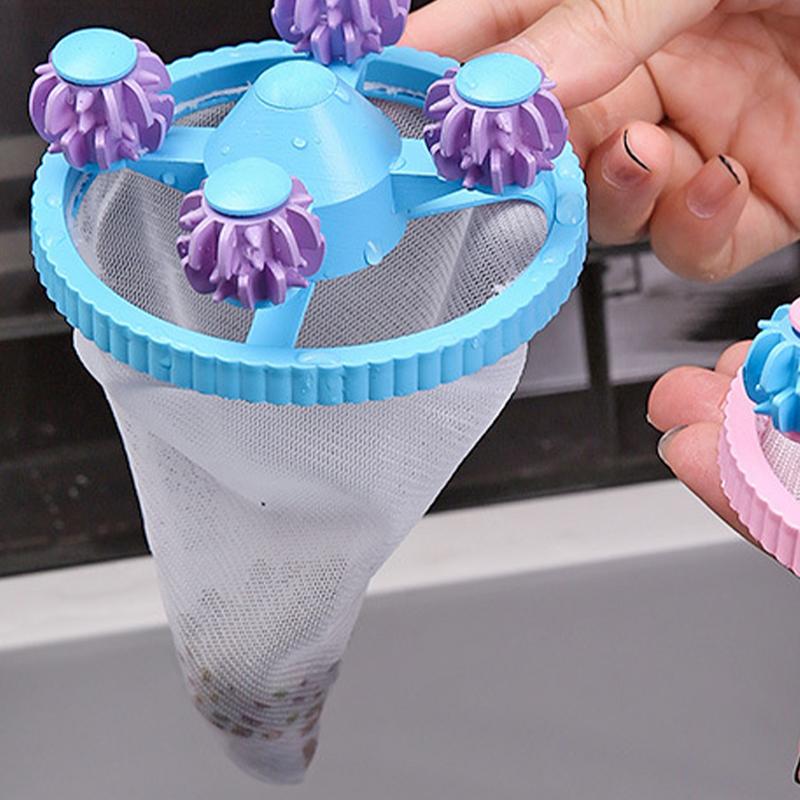 3Pcs/set floating hair filtering mesh removal reusable laundry hair catcher filter ball  dog and cat hair lint collector