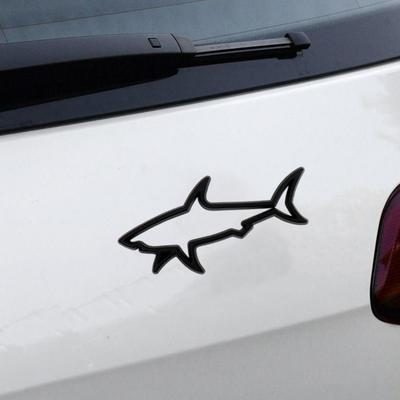 Zinc Alloy Shark Car Sticker 3D Hollow Out Animal Decal for Vehicle Side Creative Badge for Motorcycle Electric Vehicles