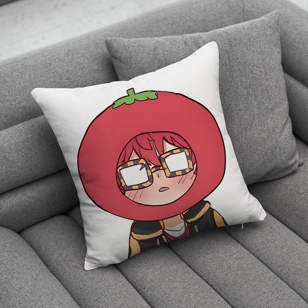 Anime Mystic Messenger Game 707 Pillow Case Antidustmite Pillowcase Invisible zipper silky short plush Sofa cushion cover