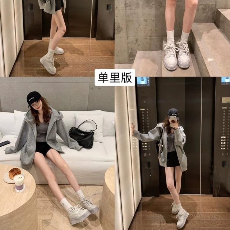 5.5Cm Floating On the Water~ Wasteland Is Old, Thick-soled Leisure Sheet, Small White Shoes, New Height-increasing Dirty Board Shoes, Women's Tide