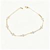 Elegant Minimalist French Style Sparkling Crystal Chain Bracelet Women Thin Layering Gold-Tone Jewelry