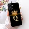 Dla Tecno Spark Go 3 2026 Modne Etui na Telefon z Koroną i Literami Dla Tecno Spark Go3 KN3 Czarne Silikonowe Miękkie Etui