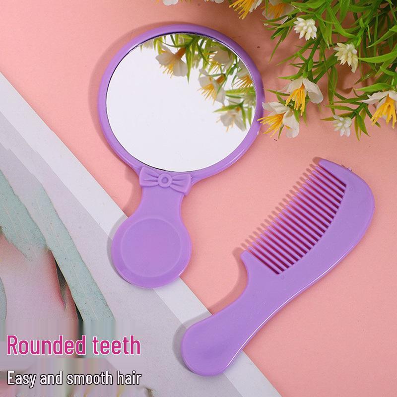 Kompaktes Handspiegel- und Kammset - Tragbar und taschenfreundlich für die Haarpflege