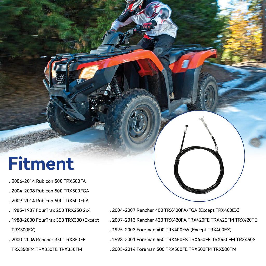 Handbrake Cable for Fourtrax 300, Rancher, Foreman 400, and Rubicon 500