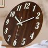 Wood Grain Luminous Wall Clock Fashion Quartz Wall Clock Silent Digital Clock  Wall Decor
