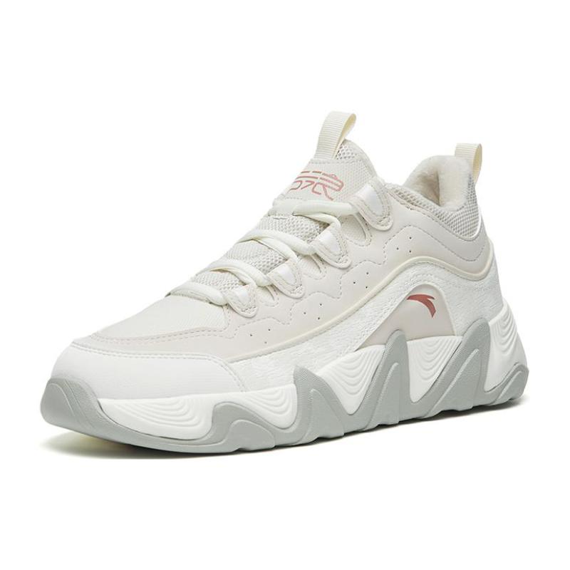 Anta Back Rise 2.0 Thermal Slip Resistant And Abrasion Resistant Low Top Skateboard Shoes Men's Gray White Sneakers 112248989-1