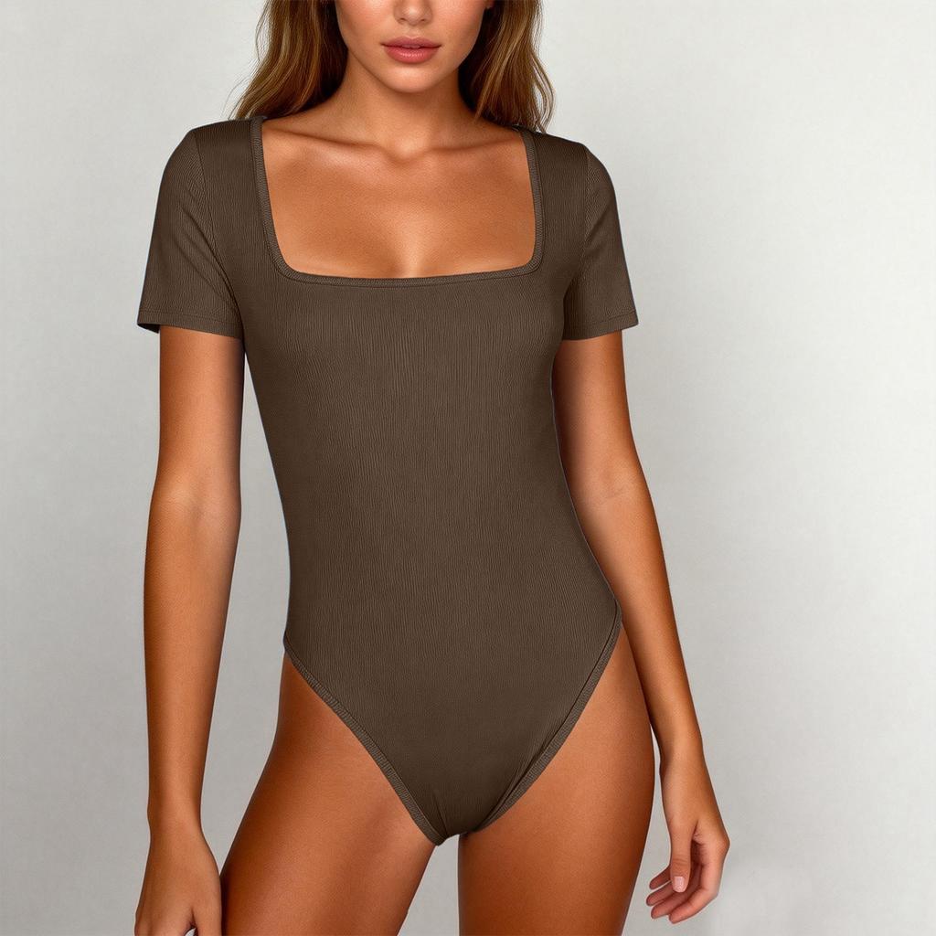 Combinaison athlétique de compression d'été à manches courtes pour femme