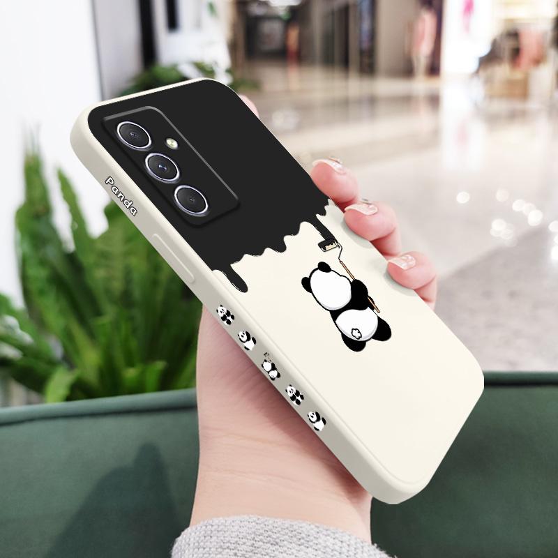 Paint Panda Phone Case For Samsung Galaxy A55 A35 A25 A15 A05 A05S A54 A34 A24 A14 A04 A04S A04E 4G 5G Cover