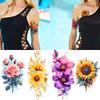 12pcs Temporary Tattoo Orchid Tattoos Waterproof Long-lasting Body Stickers Floral Tattoos Colorful Tattoos Watercolor For
