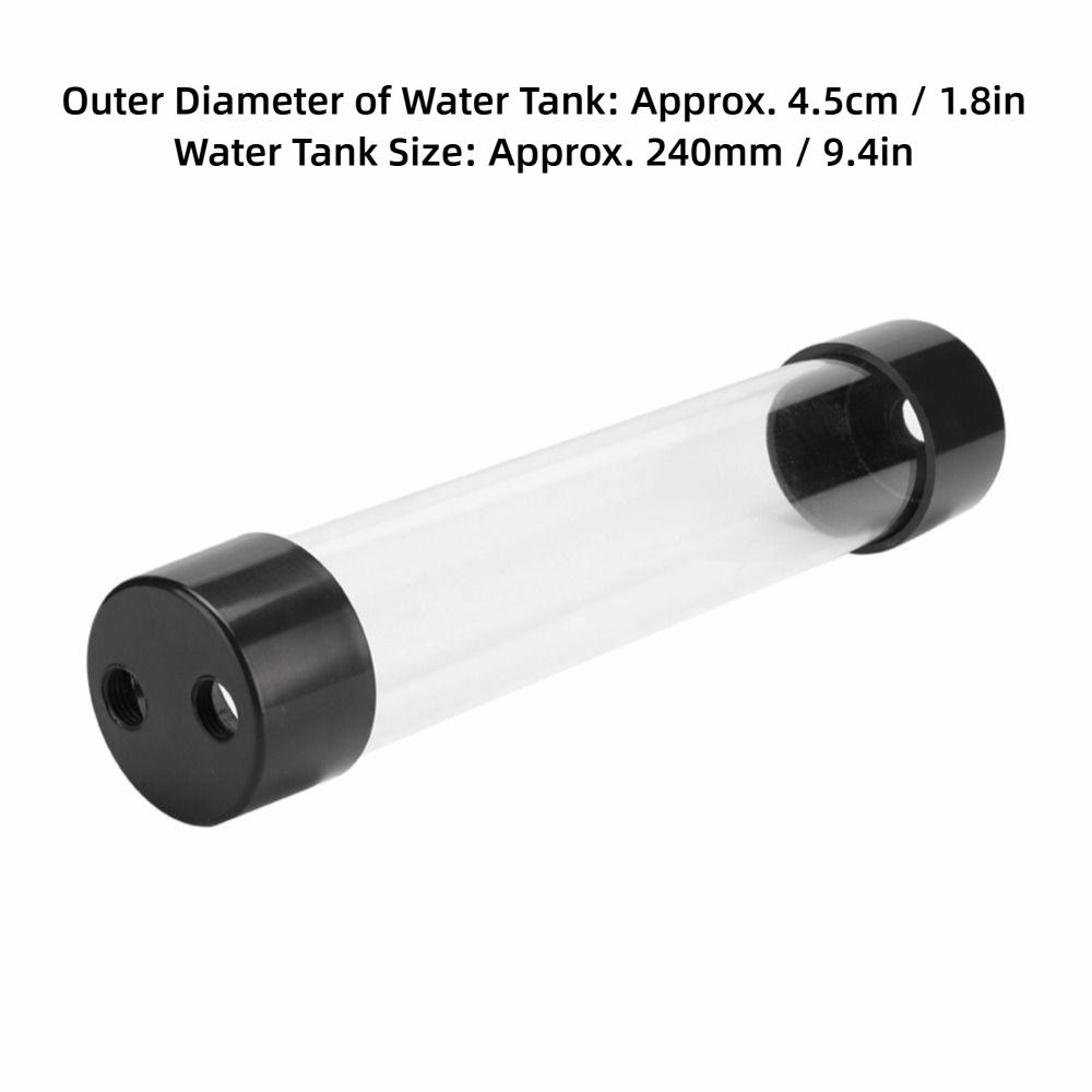 G1/4 Thread Liquid Cooling Tank 240mm Length Water Cooling Reservoir PC Water Cooling