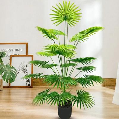 9-18 Leaves Artificial Tropical Palm Leaf Plant Fern Plant Palm Tree  Office Desktop Decoration