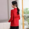 Women's Retro Qipao Collar Knit Sweater - Plus Size, Loose Fit, Solid Color for Middle-Aged & Elderly (2023 Autumn/Winter)