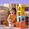 Wooden Educational Stacking Blocks Set For Toddlers With Geometric Shapes And Cognitive Play