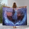 Cartoon F-Frozen Girl Flannel Blanket,Ultra Soft Warm Plush Throw for Home Bedroom Bed Sofa Cover Camping Picnic Gift Kids