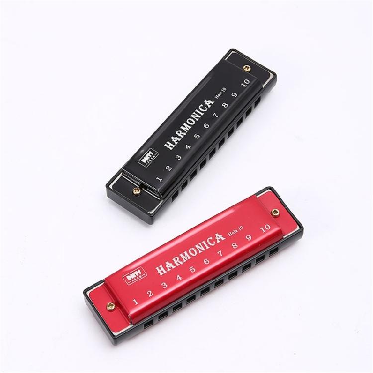 Premium 10 Hole Harmonica with Metal and ABS Resin Comb Ensures Bright and Crisp Notes Travel Musical Instrument