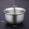 304 Stainless Steel Heat Insulated Double Wall Bowl Flat Base Fingerprint Proof Serving Instant Noodles Metal Mixing Bowl 13.5cm