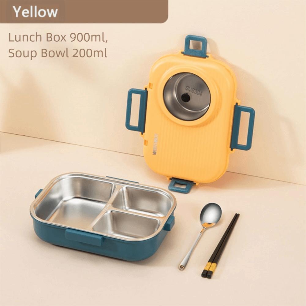 1100ml Double Layer Lunch Box Leak-Proof Food Storage Container Insulated Box  for Office&School