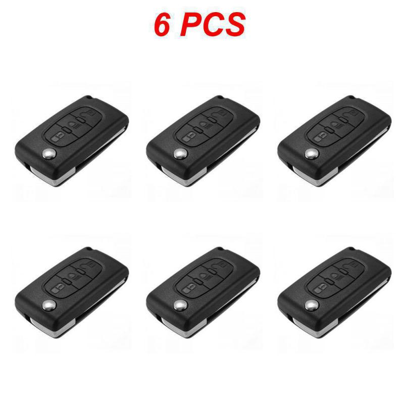 1~8PCS Buttons Car Flip Remote Key Case Cover Shell Fob For Citroen C2 C3 C4 C5 C6 C8 VA2 Blade CE0523 Key Repair Kit Car