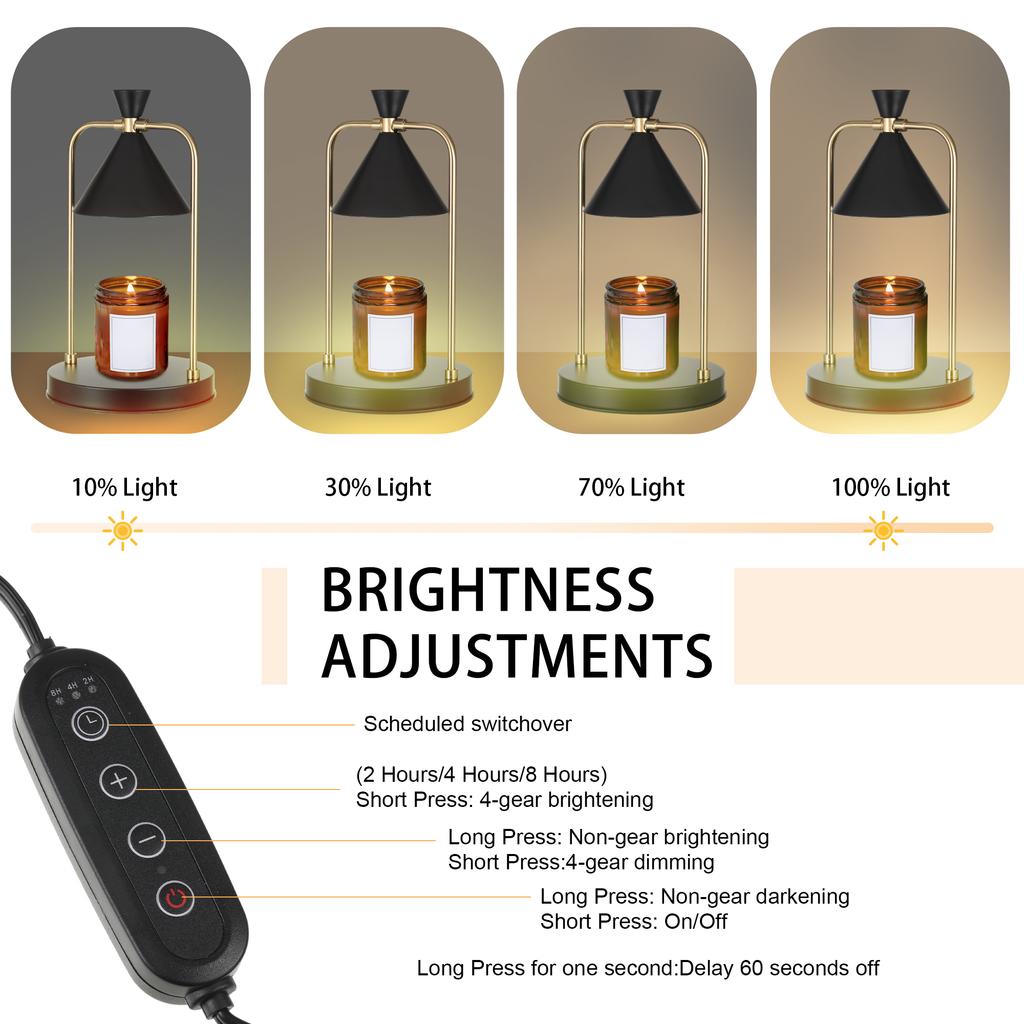 Safe And Low Maintenance Metal Shade For Modern Decorations Dimming Function Timing Function Melting Speed 2 Hrs