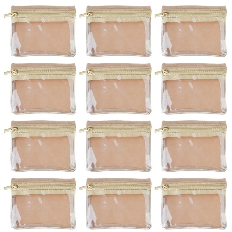 Fashionable Sturdy Jewelry Pouches 12 Pcs Travel Organizers Bags with Zippered for Jewelry and Small Accessories