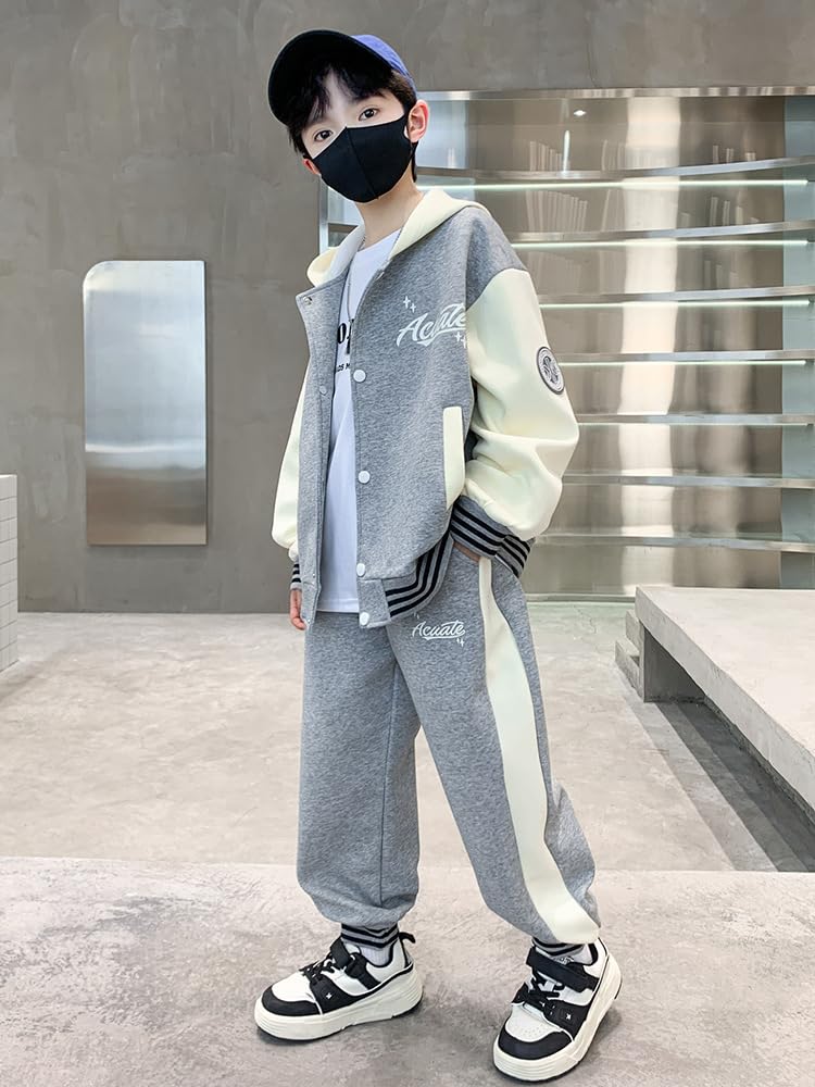 KOSIKINI Tracksuit featuring a Long Sports and Sizes and perfect for spring and This junior tracksuit set makes a great Day gift for 2-Piece Boys'